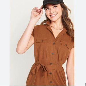 Old Navy linenblend utility shirt dress